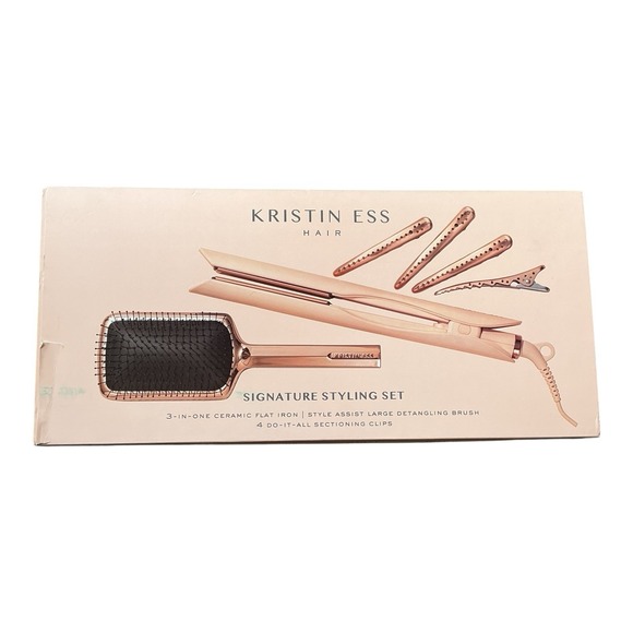 Kristin Ess - Signature Styling Set (Model KES0570) - Flat Iron Brush Clips - Picture 1 of 6